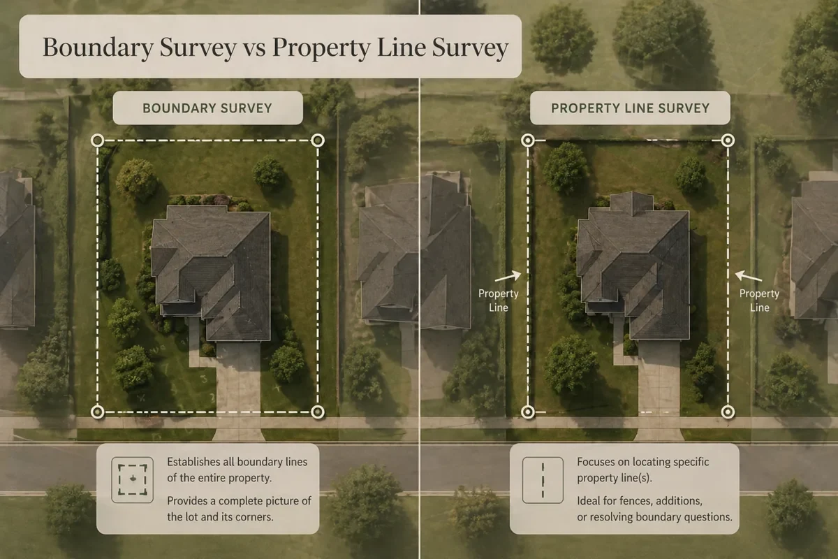 Boundary Survey Vs Property Line Survey Houston