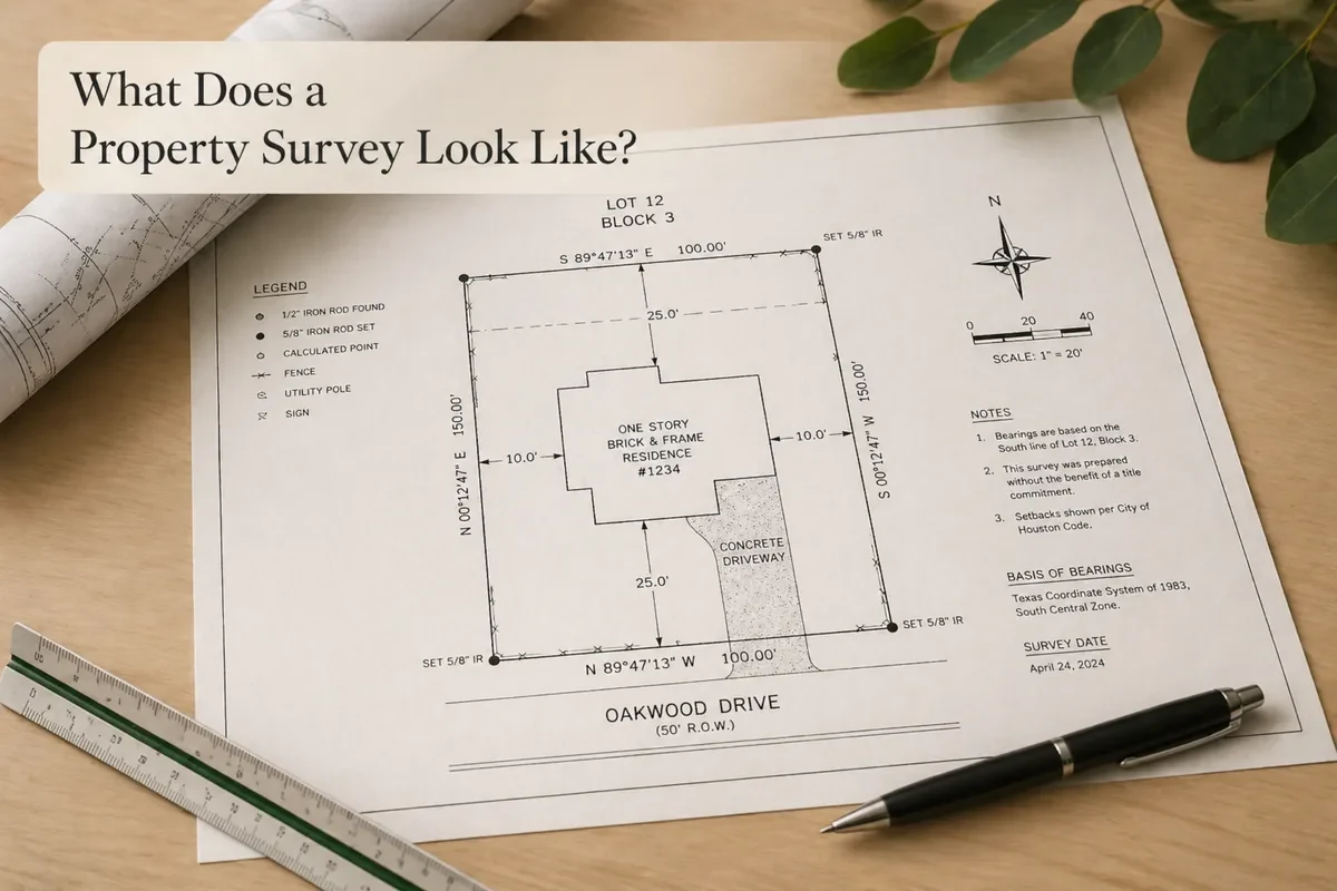 What Does A Property Survey Look Like Houston