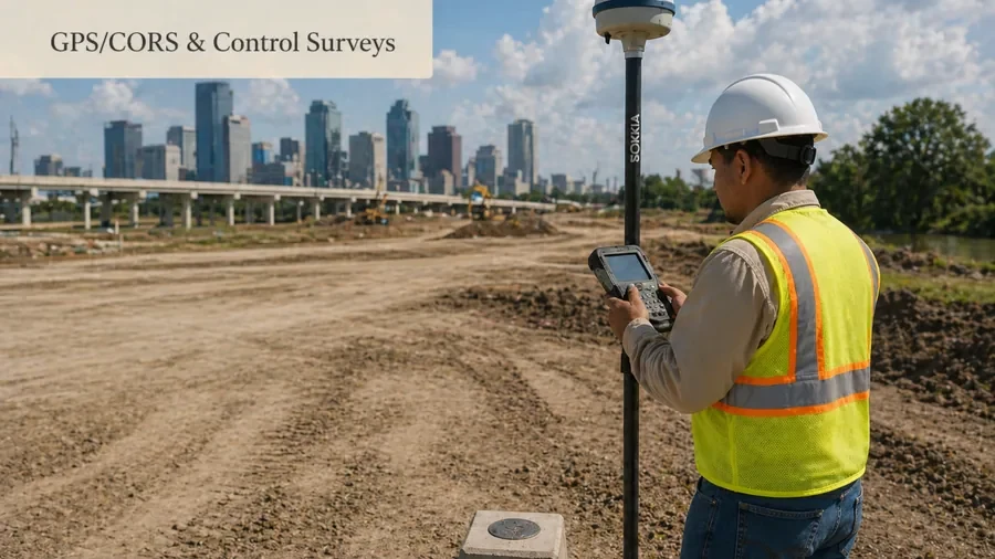 GPS/CORS & Control Surveys in Houston TX